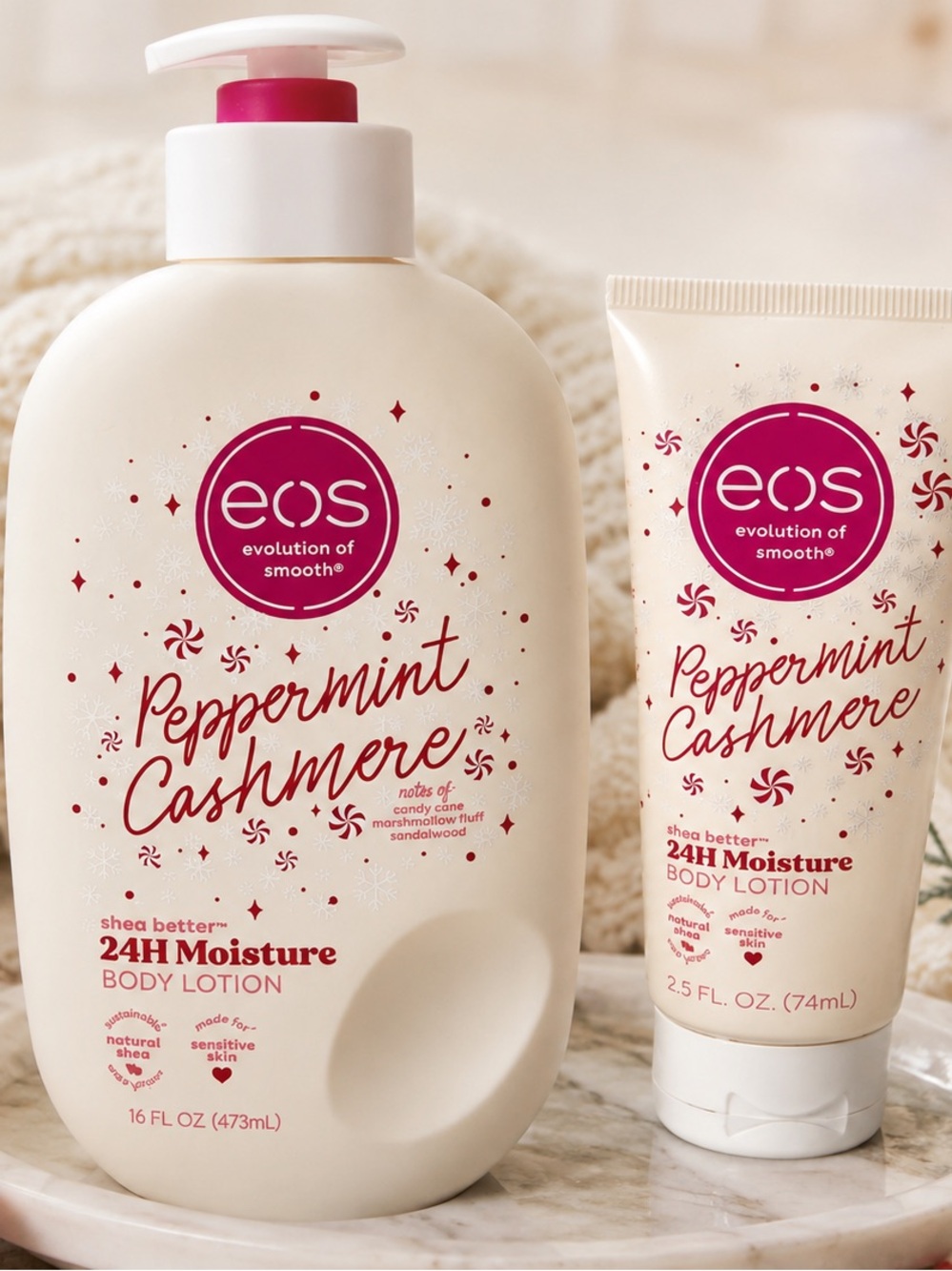 EOS Peppermint Cashmere Body Lotion bundle